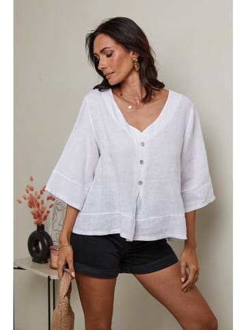 Le Monde du Lin Linnen blouse wit
