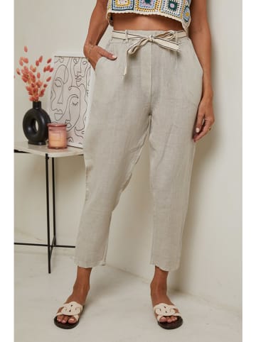Le Monde du Lin Leinen-Hose in Creme