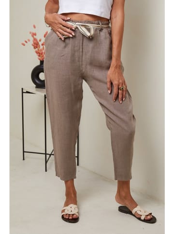 Le Monde du Lin Leinen-Hose in Hellbraun