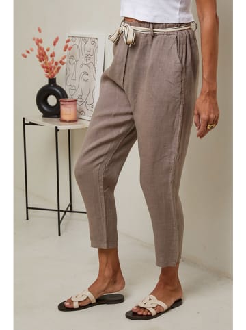 Le Monde du Lin Leinen-Hose in Hellbraun