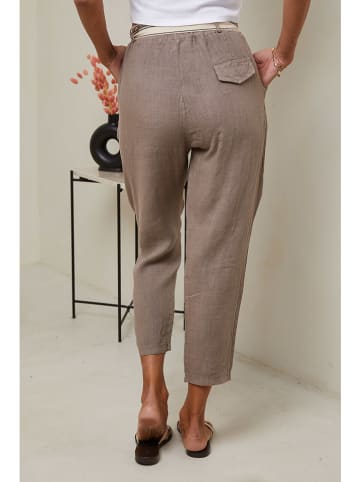 Le Monde du Lin Leinen-Hose in Hellbraun