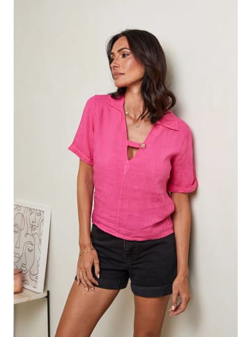 Le Monde du Lin Linnen blouse roze