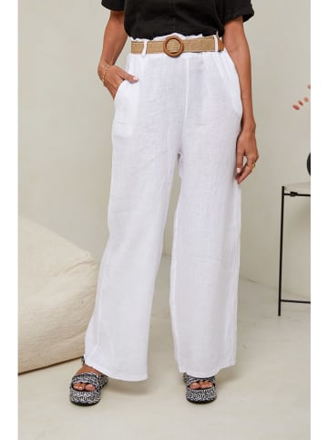 Le Monde du Lin Linnen broek wit