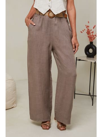 Le Monde du Lin Leinen-Hose in Hellbraun