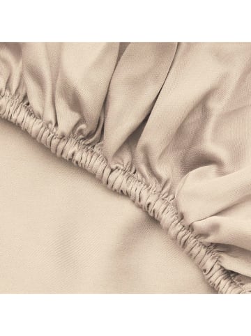 Elizabed Satin-Spannbettlaken in Beige