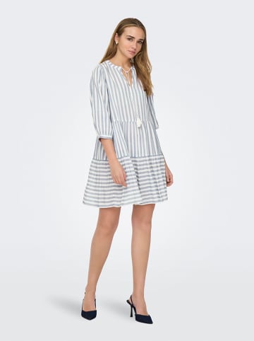 ONLY Jurk "Kaya" blauw/wit