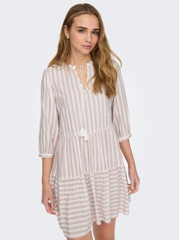 ONLY Jurk "Kaya" lichtroze/wit