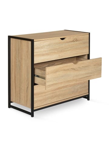 IDOMYA Essentials Komoda "Memphis" w kolorze jasnobrązowym - 75 x 82 x 40 cm