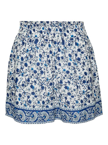 Vero Moda Shorts "Milan" in Weiß/ Blau
