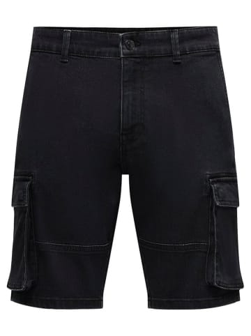 ONLY & SONS Szorty dżinsowe w kolorze czarnym