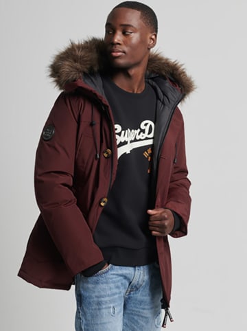 Superdry Płaszcz przejściowy w kolorze bordowym
