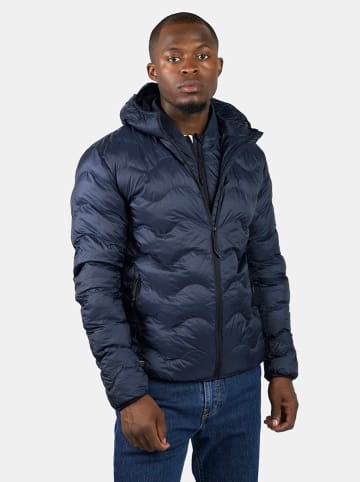 Superdry Doorgestikte jas donkerblauw