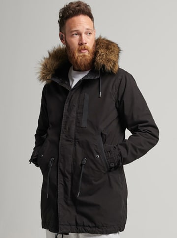 Superdry Übergangsmantel in Schwarz