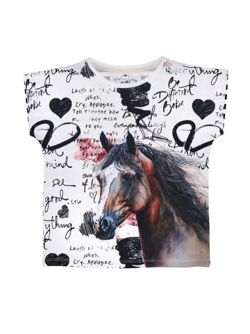 Bondi Shirt "Pferd" in Schwarz/ Weiß