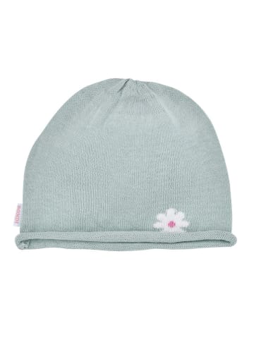 Bondi Gebreide muts "Be Happy" mintgroen