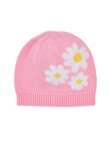 Bondi Gebreide muts "Margeriten" roze