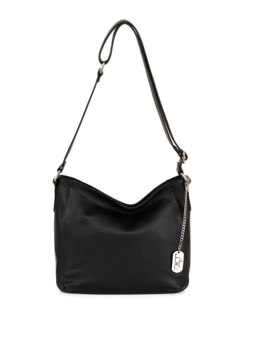 Anna Morellini Leren schoudertas "Auriemma" zwart - (B)28 x (H)29 x (D)14 cm