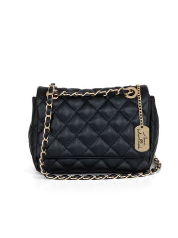 Anna Morellini Leder-Umhängetasche "Jolarta" in Schwarz - (B)22 x (H)16 x (T)10 cm