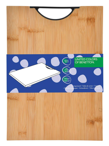 Benetton Schneidebrett in Natur/ Blau - (L)35 x (B)25 cm