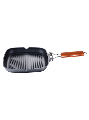 Benetton Grillpfanne in Schwarz/ Hellbraun - (L)24 x (B)24 cm