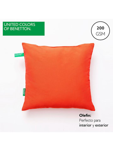 Benetton 2er-Set: Kissen in Rot/ Gelb