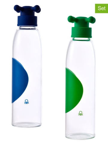 Benetton Bidony (2 szt.) w kolorze niebiesko-zielonym - 500 ml