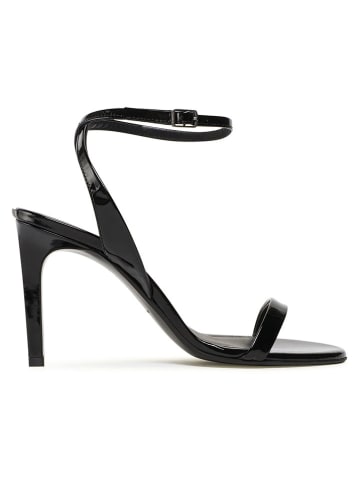 Calvin Klein Leder-Sandaletten in Schwarz