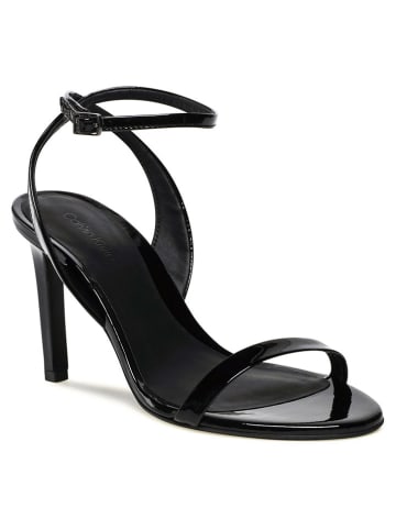 Calvin Klein Leder-Sandaletten in Schwarz