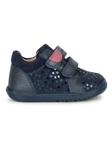 Geox Leder-Sneakers "Macchia" in Dunkelblau