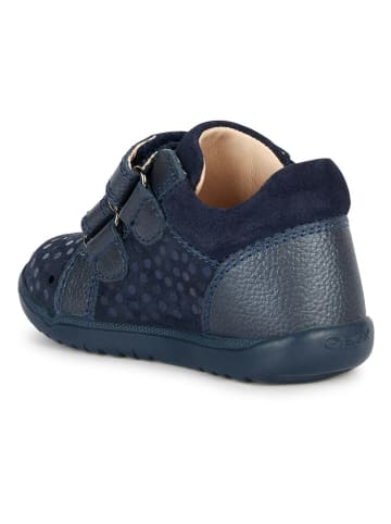 Geox Leder-Sneakers "Macchia" in Dunkelblau