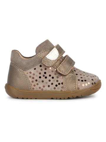 Geox Leder-Sneakers "Macchia" in Gold