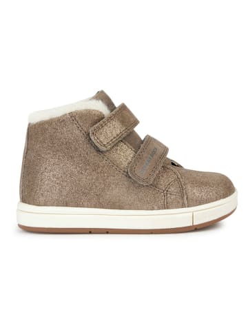Geox Leren winterboots "Trottola" lichtbruin/wit
