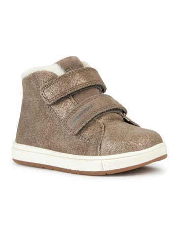 Geox Leren winterboots "Trottola" lichtbruin/wit