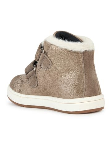 Geox Leren winterboots "Trottola" lichtbruin/wit