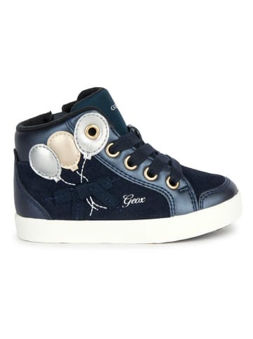 Geox Sneakers "Kilwi" in Dunkelblau/ Silber