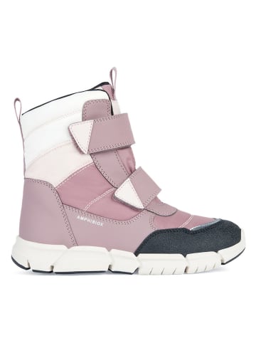 Geox Winterboots "Flexyper" in Schwarz/ Weiß/ Rosa