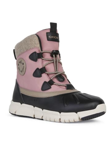 Geox Winterboots "Flexyper" in Schwarz/ Rosa/ Beige