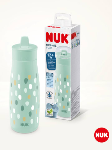 NUK Drinkfles "Mini-Me Flip Cup Punkte" turquoise - 450 ml