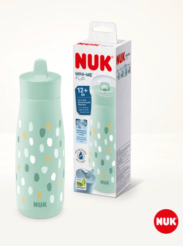 NUK Trinkflasche "Mini-Me Flip Cup Punkte" in Türkis - 450 ml
