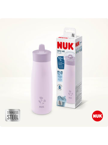 NUK Drinkfles "Mini-Me Flip Cup Blume" paars - 450 ml