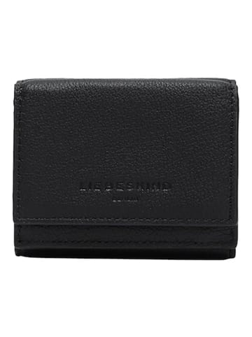 LIEBESKIND BERLIN Leder-Geldbörse in Schwarz/ Gelb - (B)10 x (H)8 x (T)3 cm