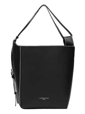 LIEBESKIND BERLIN Leren schoudertas zwart - (B)26 x (H)34 x (D)20 cm