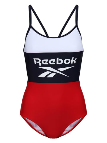 Reebok Badeanzug "Peyton" in Rot/ Dunkelblau/ Weiß