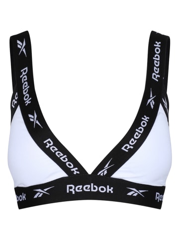 Reebok Biustonosz sportowy "Dotty" w kolorze biało-czarnym