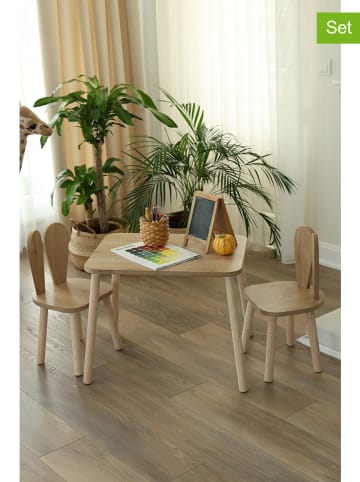 Scandinavia Concept 2-delige set: tafel en stoel "Bunny" eikenkleurig