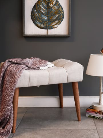 Scandinavia Concept Hocker "New Cool" w kolorze kremowym - 58 x 45 x 40 cm