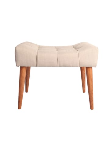 Scandinavia Concept Hocker "New Cool" in Creme - (B)58 x (H)45 x (T)40 cm