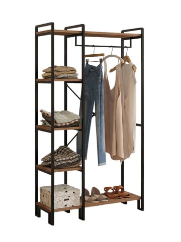 Scandinavia Concept Garderobe "Rex" in Hellbraun/ Schwarz - (B)163 x (H)90 x (T)34 cm