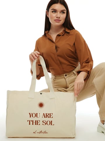 Lucky Bees Shopper crème - (B)50 x (H)36 x (D)12 cm