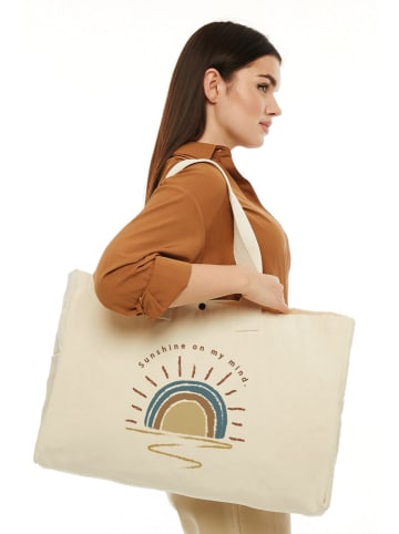 Lucky Bees Shopper bag w kolorze kremowym - 50 x 36 x 12 cm